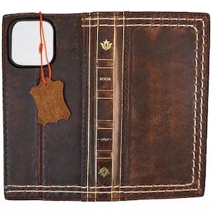 Étui en cuir véritable pour Google Pixel 4 5 6 7 8 9 A Pro XL 4G 5G, livre portefeuille, couverture pliante, couture faite main en polonais, livre biblique par ArtAmit