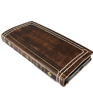 Custodia in vera pelle per Galaxy S20 S21 S22 S23 S24 FE Ultra S8 S9 Note 9 10 20 21 A25 A51 A55 A35 A71 A14 A53 4G 5G Plus Bibbia cucita a mano