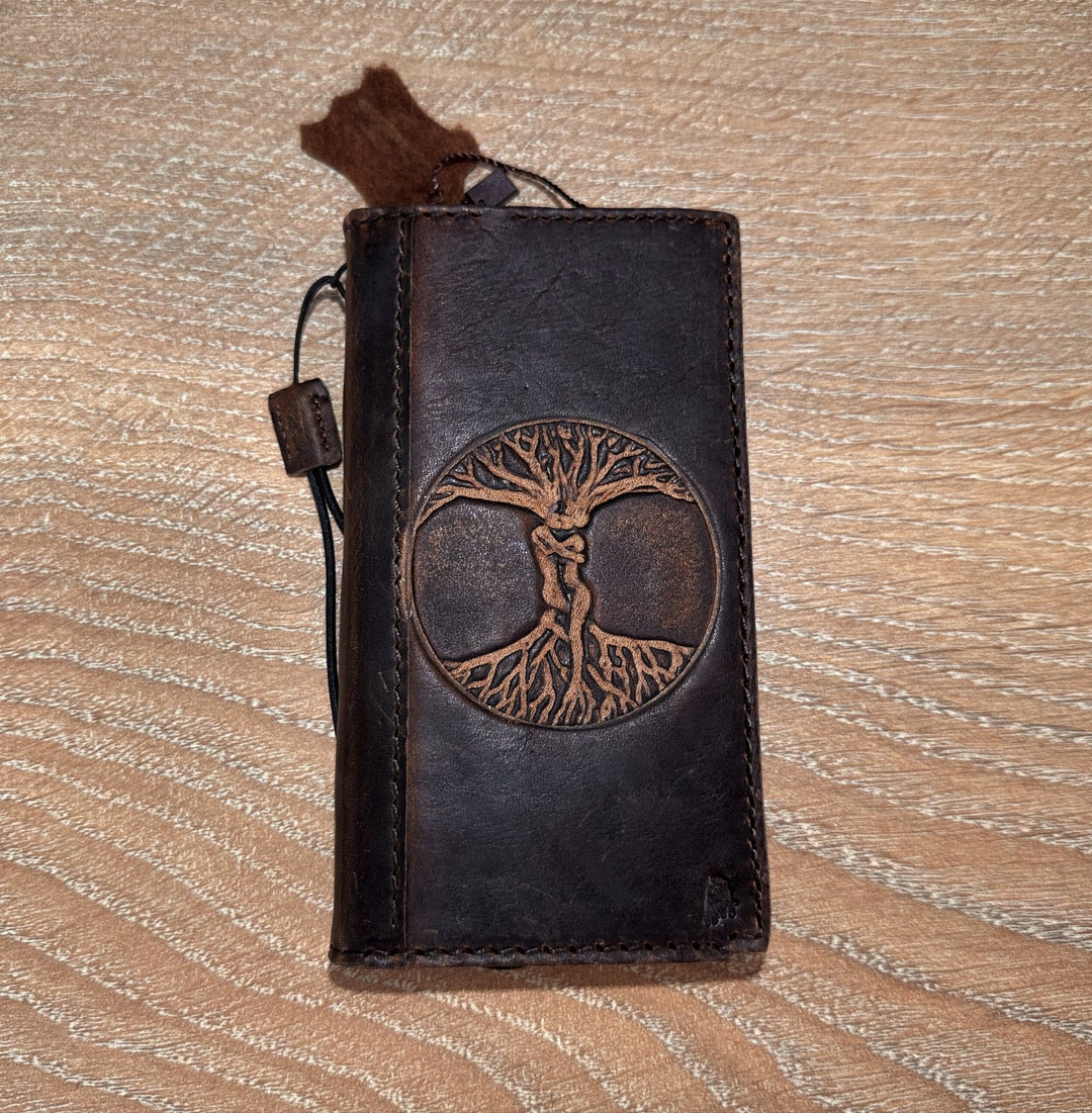 Wallet Tree Handmade Leather for Galaxy Wallet Case, Paradise Tree Design - Etsy