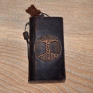 Custodia in vera pelle per Galaxy S25 S24 S23 S22 S21 S20 FE Ultra S8 S9 Note 9 10 20 21 A13 A51 A12 A31 A71 A14 A53 4G 5G Plus Paradise Tree