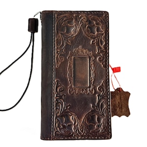 Genuine Leather Case for Google Pixel 9 8 7 6 A 8A Pro XL 4G 5G Fold Book Wallet Premium Handmade  Mirror book Decorations