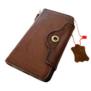 Custodia in vera pelle per Galaxy S20 S21 S22 S23 S24 S25 FE Ultra 9 10 20 21 A15 A34 A55 A12 A31 A54 A14 A53 4G 5G Plus Marrone Magnete "TikTak"