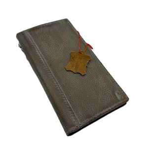 Étui en cuir véritable pour Galaxy Z Fold 7 6 5 4 3 Etui portefeuille, fentes pour cartes, livre vintage, vieux cuir premium fait main gris havane