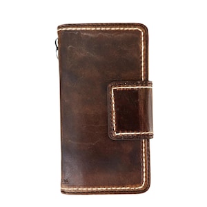 Custodia in vera pelle per Galaxy S20 S21 S22 S23 S24 FE Ultra 9 10 20 21 A15 A34 A55 A12 A31 A54 A14 A53 4G 5G Plus con magnete cucito "TikTak"