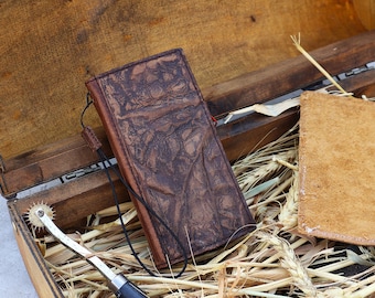 Handmade Leather Wallet Case Broken Stone for Google Pixel 11