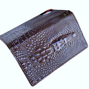 Custodia in vera pelle per Galaxy S25 S24 S23 S22 S21 S20 FE Ultra Note Fold 10 20 21 A13 A54 A52 A55 A34 4G 5G Plus stampa coccodrillo blu
