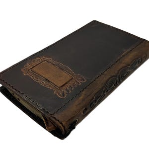 Custodia in vera pelle per OnePlus 13 12 12R, portafoglio, fatto a mano, con slot per carte, lucidatura speciale, goffratura fantasia, finestra sul dorso ArtAmit