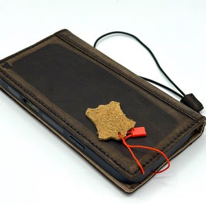 Funda de piel auténtica con cremallera hecha a mano para iPhone 16, 15, 14, 13, 12, 11 SE, E y XS (marco pulido de primera calidad)