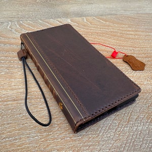 Genuine Leather For Apple iPhone 7 8 11 12 13 14 15 16 17 Pro Max plus Mini SE XS Wallet Cover Vintage Classic Book Leather Case ArtAmit