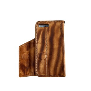 Custodia magnetica in vera pelle per Galaxy S20 S21 S22 S23 S24 FE Ultra 9 10 20 21 A15 A34 A55 A12 A31 A54 A14 A53 4G 5G Plus lucidata a cera "Tiger"