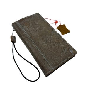 Genuine Leather Case for Google Pixel 9 8 7 6 A 8A Pro XL 4G 5G Fold Book Wallet Handmade Premium Handmade Gray Tan Leather veins