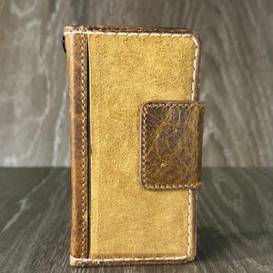 Custodia in vera pelle per Google Pixel 9 8 7 6 5 4 A 8A Pro XL 4G 5G Portafoglio pieghevole a libro fatto a mano OLD Special Tan Tasca Pelle scamosciata Cucita