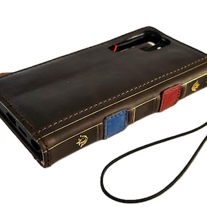 Funda tipo cartera de piel auténtica con cremallera hecha a mano para iPhone 16, 15, 14, 13, 12 y 11 SE, E y XS. Funda de libro de parches antigua de primera calidad hecha a mano.