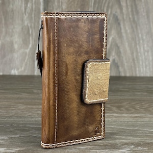 Étui pour Galaxy S25 S24 S23 S22 S21 S20 FE Ultra A35 A55 A35 20 21 A52 A51 A54 A71 A14 A53 5G Plus magnétique en cuir à coudre en cuir véritable