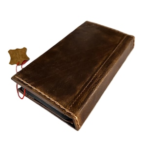 Custodia in vera pelle fatta a mano per Google Pixel 4 5 6 7 8 9 A 8A Pro XL 4G 5G, custodia a libro con portafoglio pieghevole, cera lucida vintage, cucito a mano ArtAmit