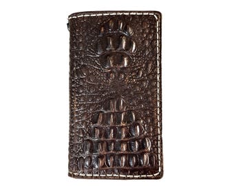 Handmade Crocodile Leather For iPhone Wallet Case