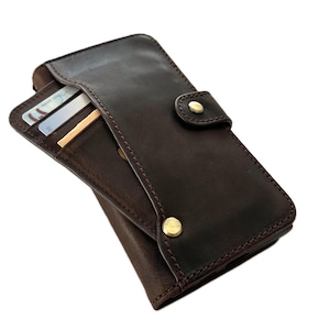 Custodia in vera pelle per Galaxy S20 S21 S22 S23 S24 S25 FE Ultra Note Edge Fold 20 21 A52 A55 A51 A54 A34 A72 A15 4G 5G Plus Portafoglio marrone