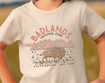 Badlands shirt for kids and baby, Badlands National Park kid tshirt South Dakota t-shirt Vintage nationalpark baby toddler youth sizes