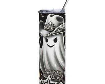 Halloween Ghost Tumbler: Stainless Steel 20oz Spooky Drinkware