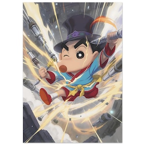 Crayon Shin-chan Comic Style Fine Art Poster