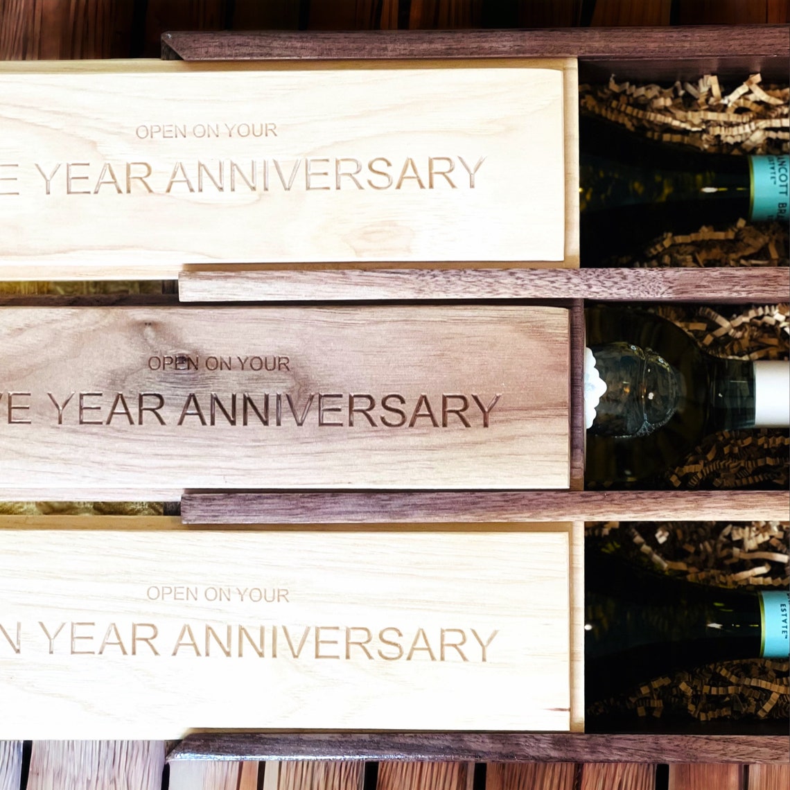 Anniversary Wine Box, Wine Box, Anniversary Gift, Engagement Gift