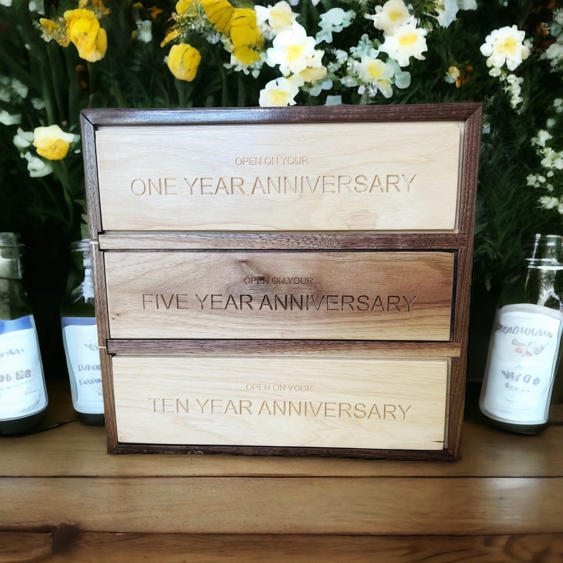 Anniversary Wine Box, Wine Box, Anniversary Gift, Engagement Gift