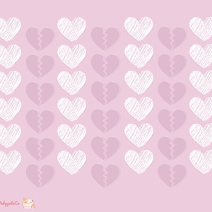 Set of 3 Animated Pink and White Hearts Discord & Twitch Profile Banner - Cover Up