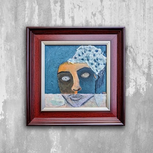 Abstract Male Portrait Painting, Acrylic Portrait Painting, Original Abstract Portrait Painting, Expressive Style Portrait by Kaloyan Nenkov