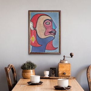 Original Abstract Portrait Painting, Modern art portrait, Expressive Style Portrait by Kaloyan Nenkov