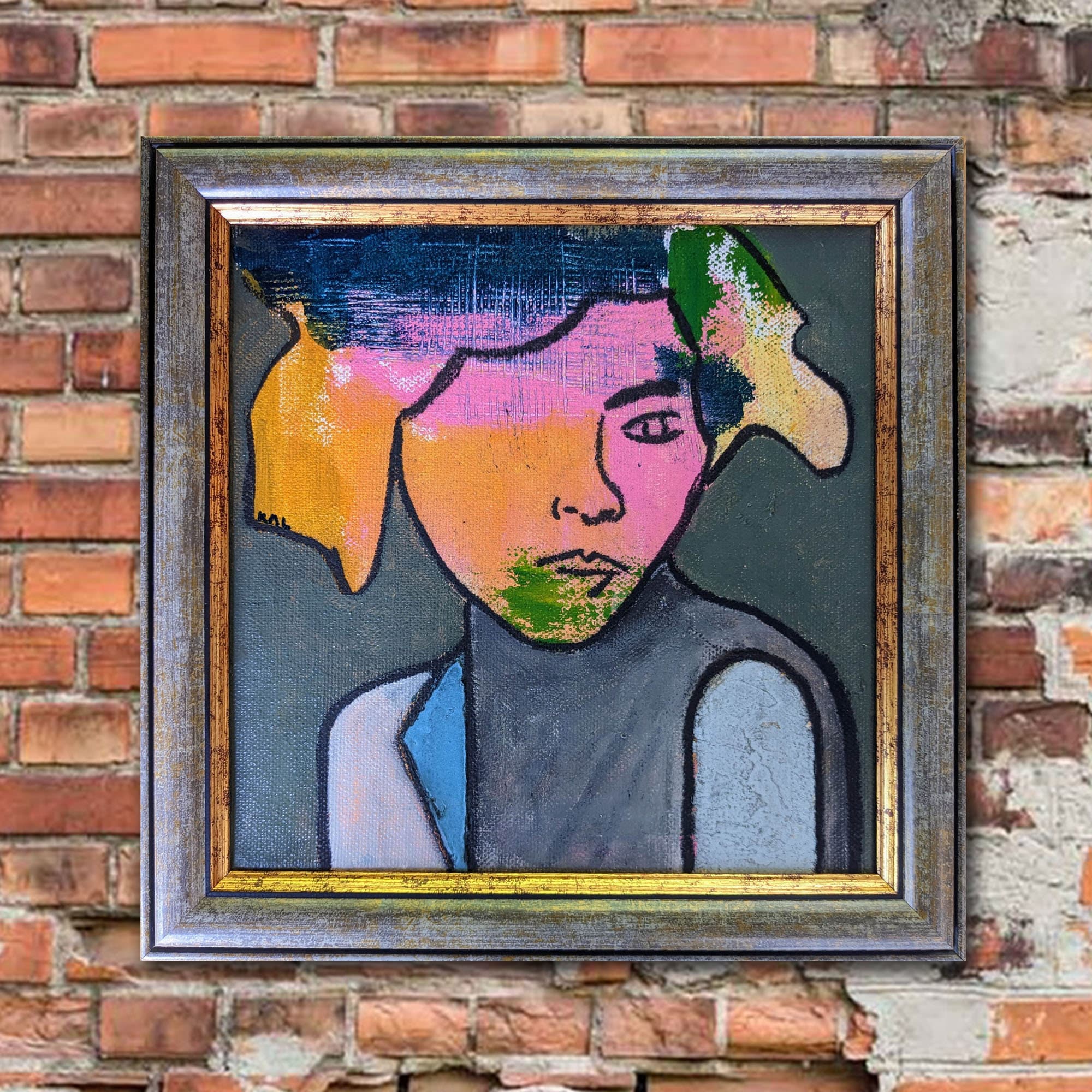 Abstract Woman Original Portrait Painting, Expressive Portrait Painting, Painting of Woman, Acrylic Portrait Painting by Kaloyan Nenkov