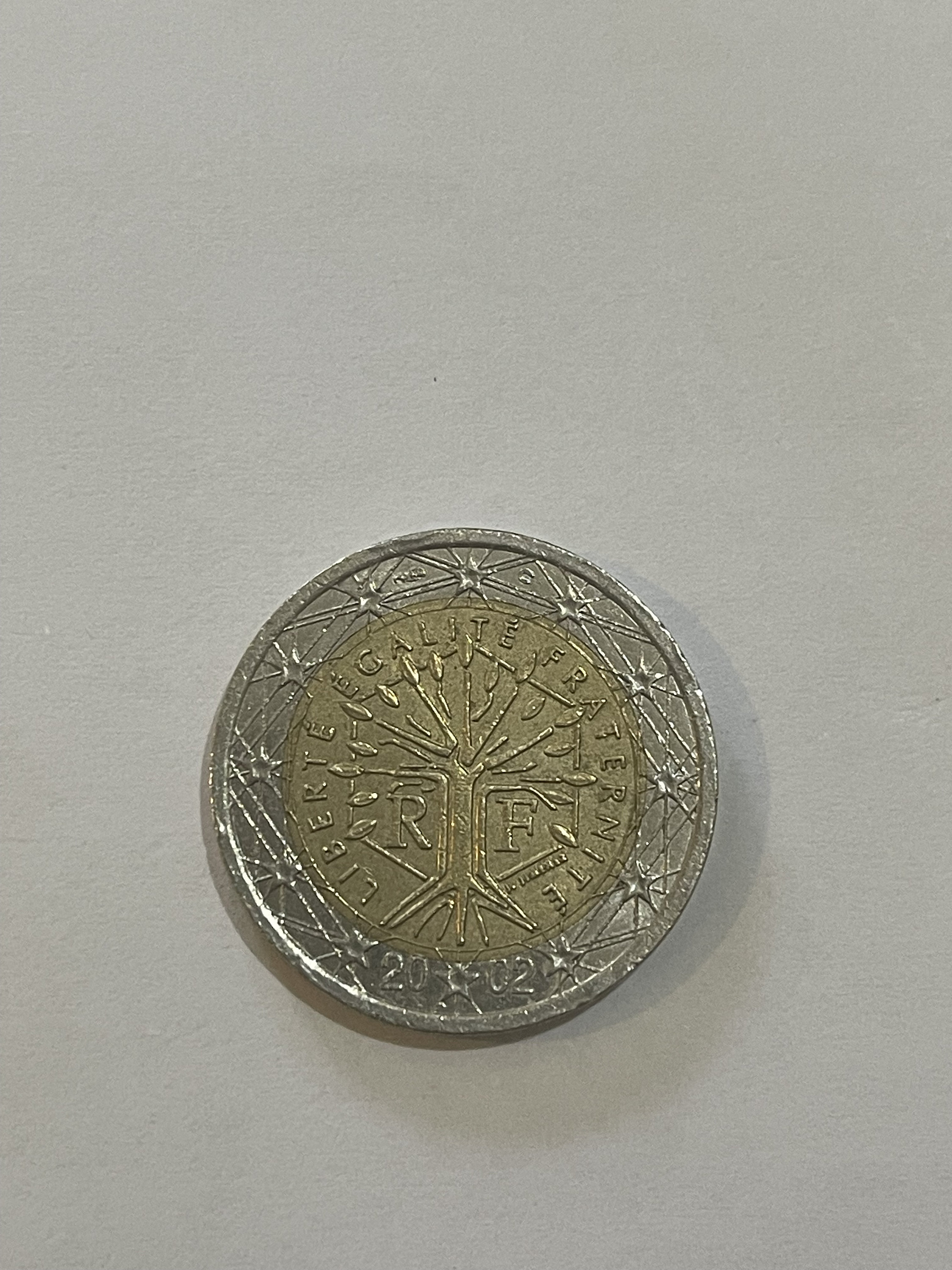 pièce de 2 euro liberté égalité fraternité 2002 valeur