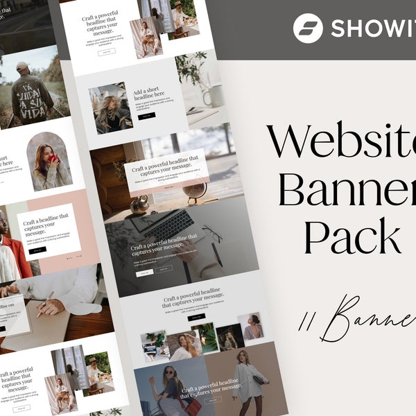 Showit Header Canvases, Photographer website template, Showit Website Template, Website Banner, Build a Website, Premium Showit Website