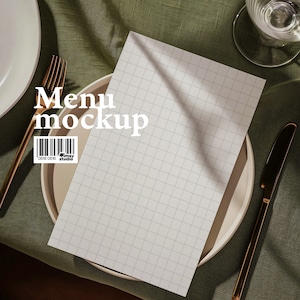 Maqueta de menú de restaurante: plantilla profesional para marca digital, diseño de menú y exhibición de bar: perfecta para restaurantes y bares.