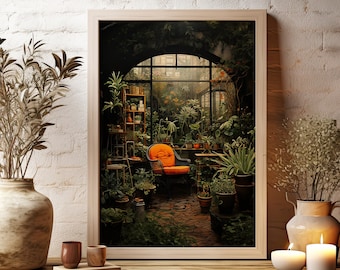 Greenhouse Art Print | Dreamy Vintage Home Decor
