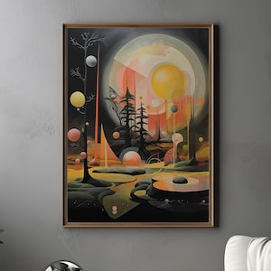 Abstract Trees Futuristic Visions Art Print | Surrealist Charm with a Sci-Fi Vibe