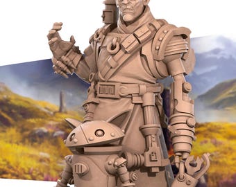 Half Orc Inventor and Robot by Bite the Bullet