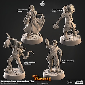 Farmers from Mennesker City by Cast n Play - 4 Variations!