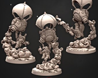 Vulcan Solvars - Dwarven Gunslinger Paratroopers - Duergar Aerial Bombers - 3 Variations