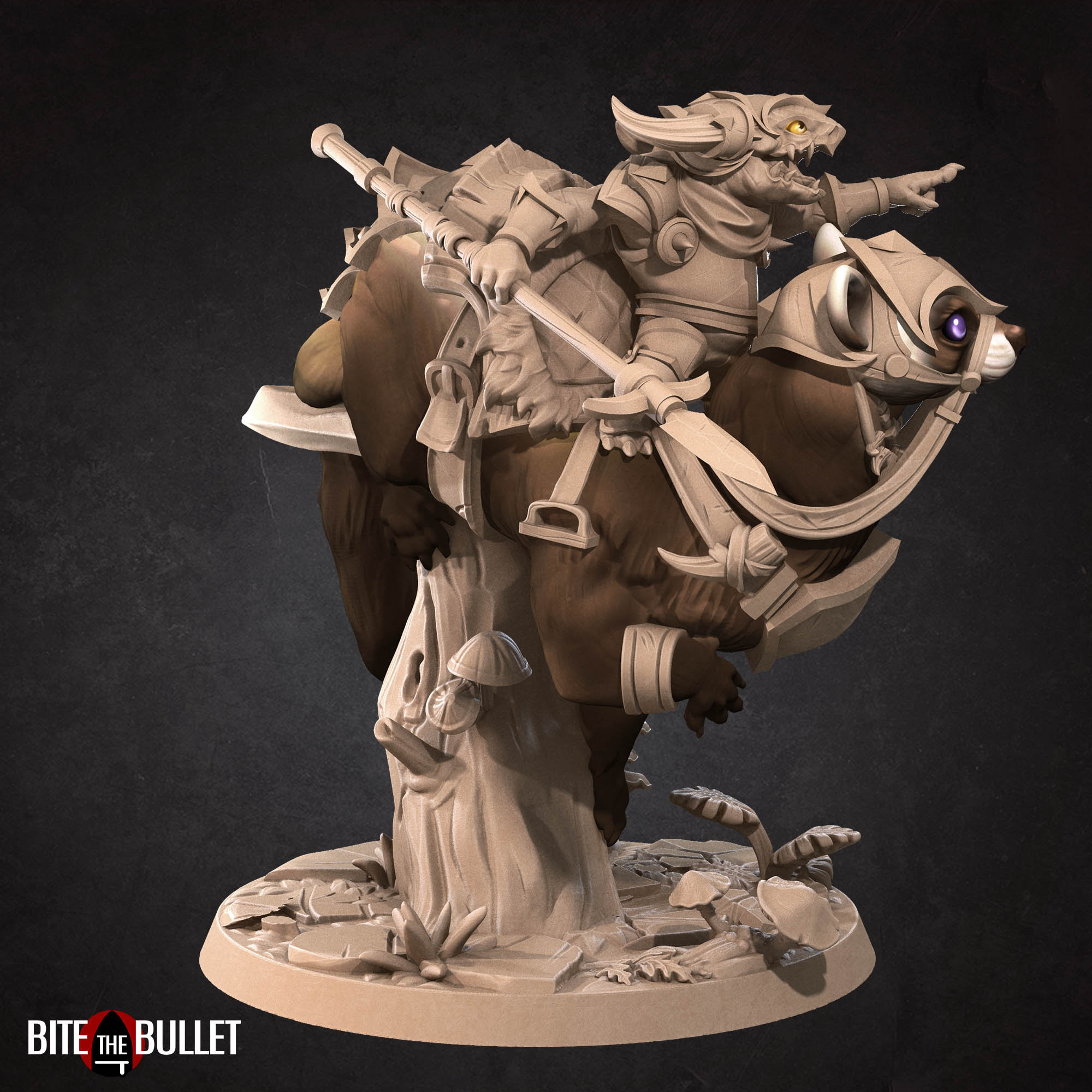Kobold Raptor Rider Mounted Kobold Boss - Dire Weasel Rider - Etsy