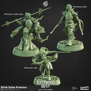 Elvish Sylvan Protector - Elven Knight - 3 Variations
