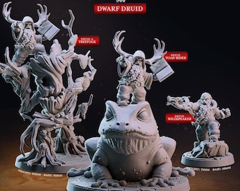 Dwarf Druid by Cast n Play - 3 Variations!