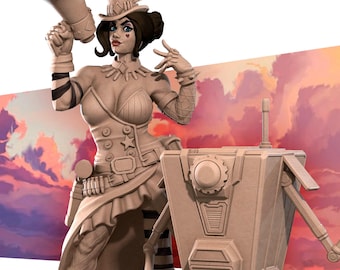 Roxy the Mad Hostess and Chaotic Robot - NSFW Pinup Version Available!