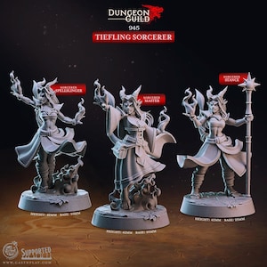 Tiefling Sorceress - 3 Variations!
