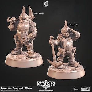 Deepvein Dwarven Miner - 2 Variations