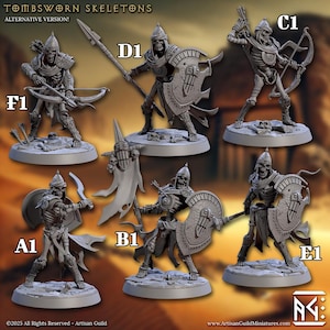 Tombsworn Skeletons by Artisan Guild - 12 Variations!