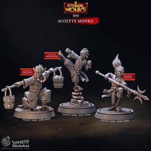 Acolyte Monks by Cast n Play - 3 Variations!