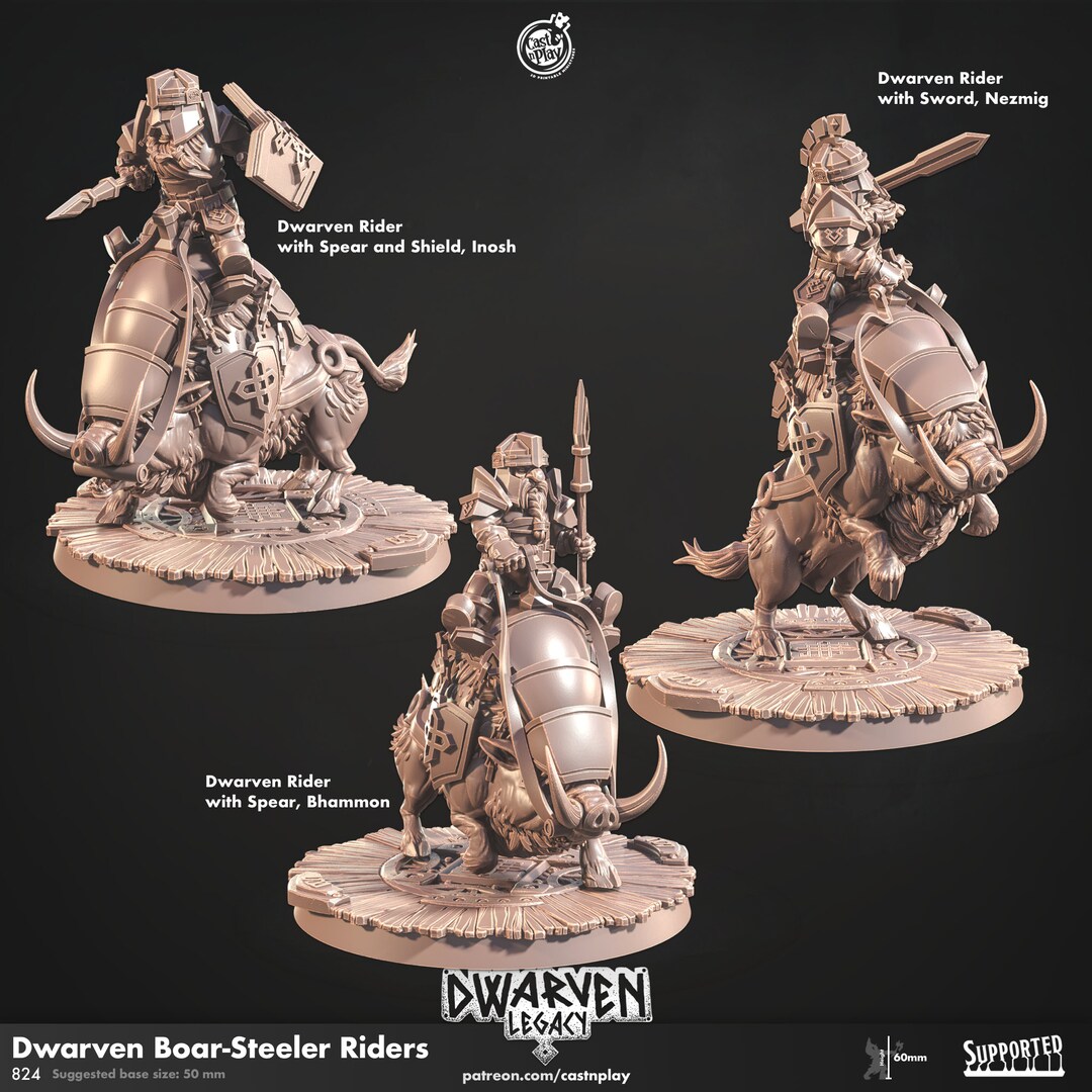 Dwarven Boar Riders - 3 Variations - Etsy