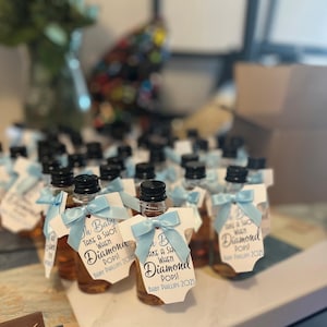 Custom Baby Shower Bottle Tags: Mini Liquor Favors