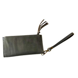 Cartera de piel desgastada estilo vintage, cartera minimalista de piel, cartera clásica de piel para mujer, accesorios de viaje retro.