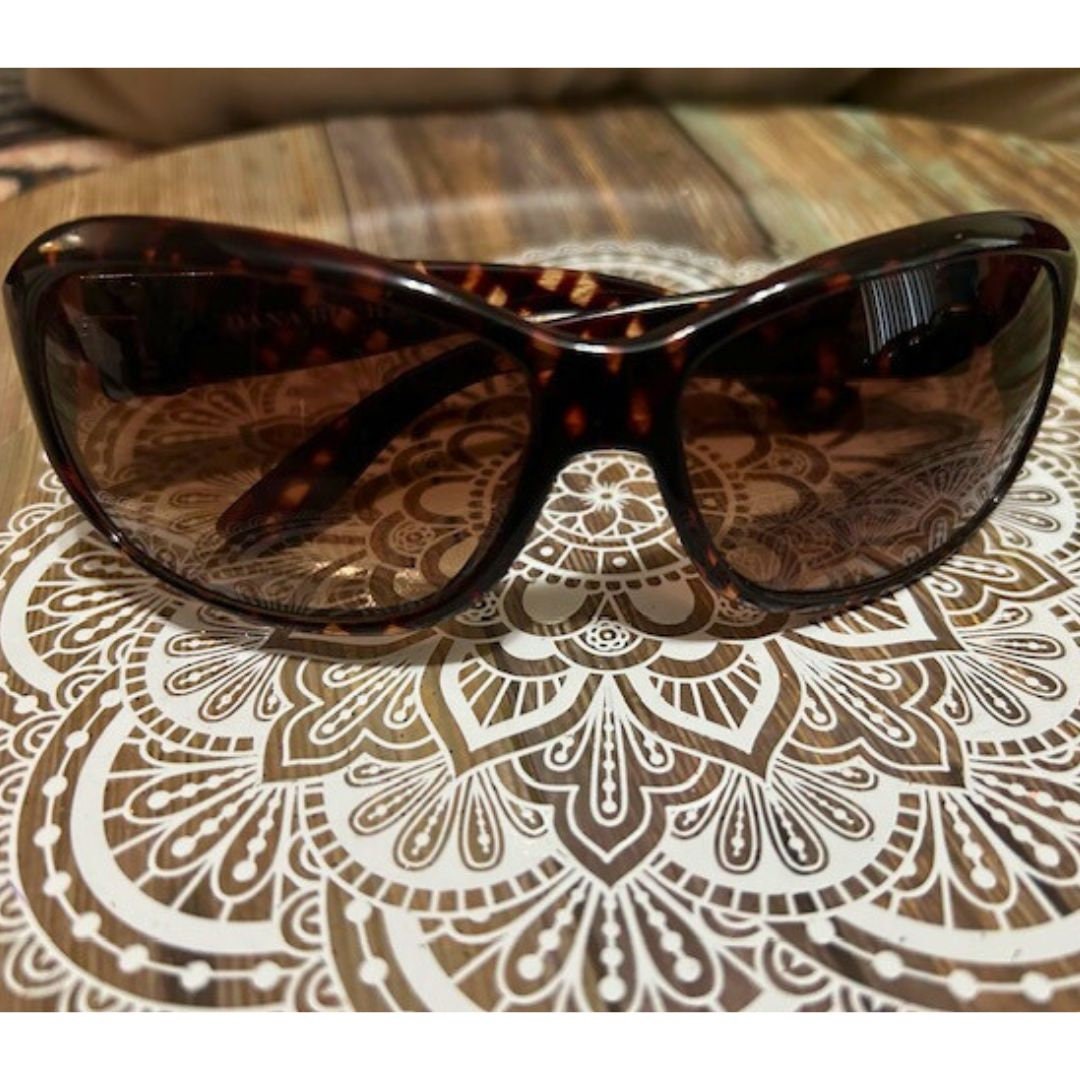 Vintage Dana Buchmann Sunglasses, Women's Brown Wrap Around Designer